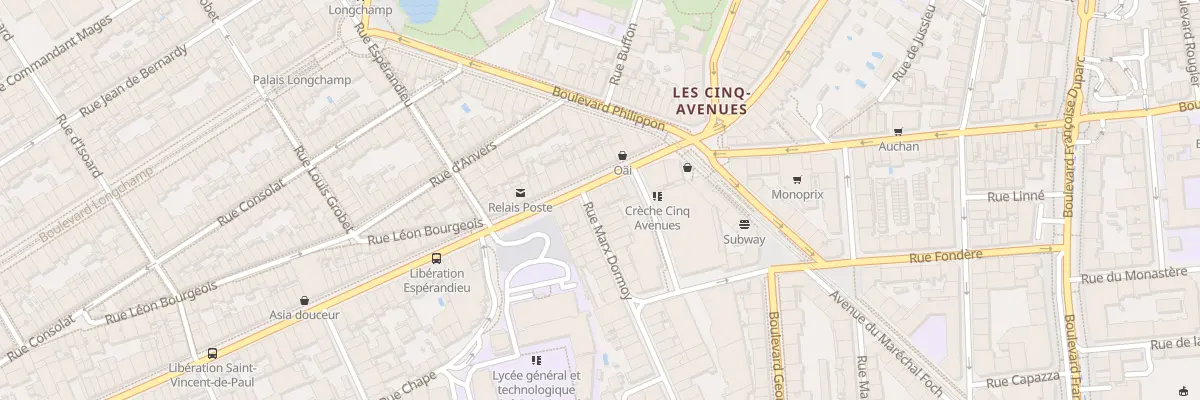 Plan du 198 Bd de la Liberation à Marseille 4e Arrondissement