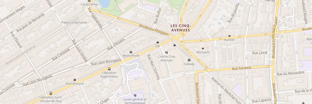 Plan du 202 Bd de la Liberation à Marseille 4e Arrondissement