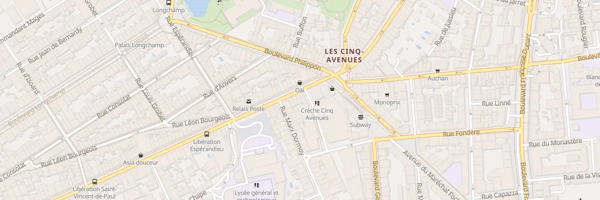 Plan du 204 Bd de la Liberation à Marseille 4e Arrondissement