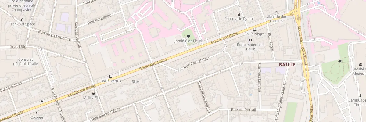 Plan du 200 Bd Baille à Marseille 5e Arrondissement