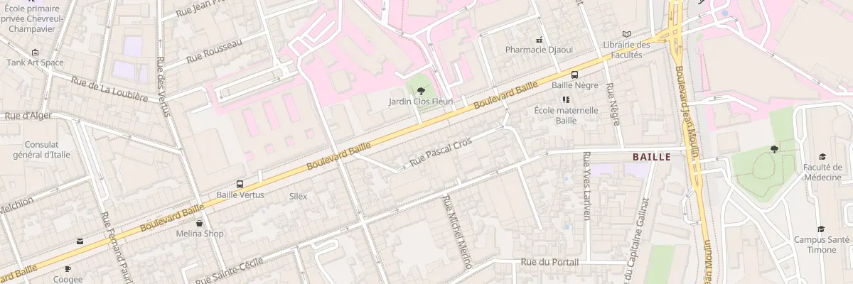Plan du 206 Bd Baille à Marseille 5e Arrondissement