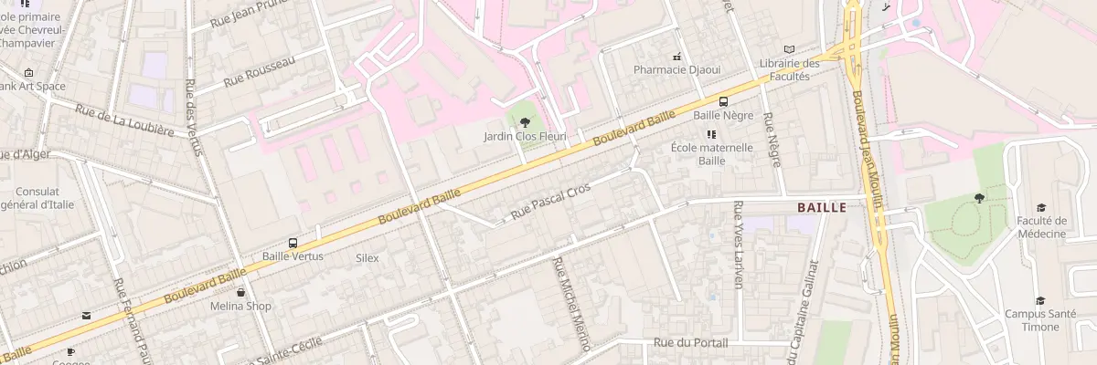 Plan du 210 Bd Baille à Marseille 5e Arrondissement