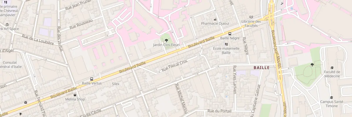 Plan du 212 Bd Baille à Marseille 5e Arrondissement