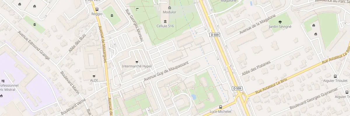 Plan du 8 Av Guy de Maupassant à Marseille 8e Arrondissement