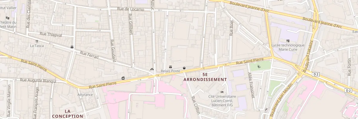 Plan du 189 Rue saint pierre à Marseille 5e Arrondissement