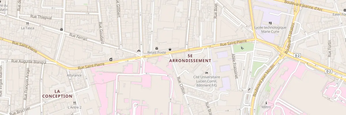 Plan du 162 Rue saint pierre à Marseille 5e Arrondissement