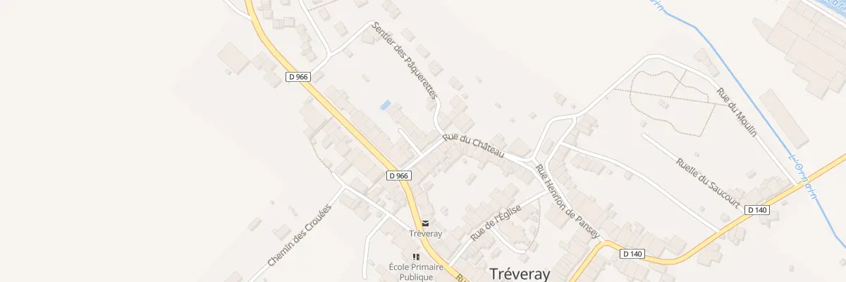 Plan du 7 Rue du Chateau à Tréveray