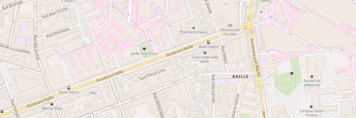 Plan du 232 Bd Baille à Marseille 5e Arrondissement