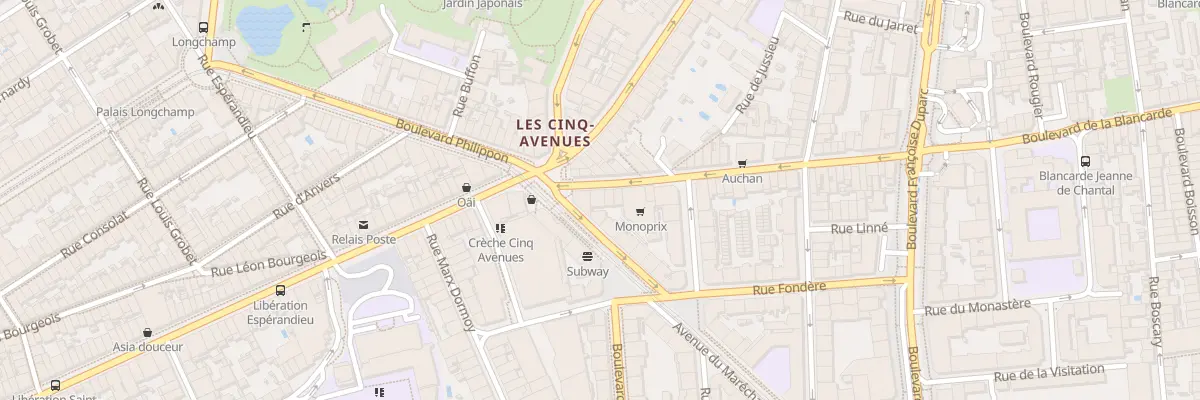 Plan du 8 Bd Blancarde à Marseille 4e Arrondissement
