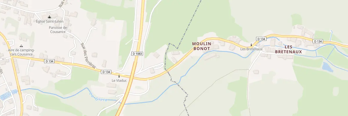 Plan du 684 Rte du Moulin Bonnot à Gizia