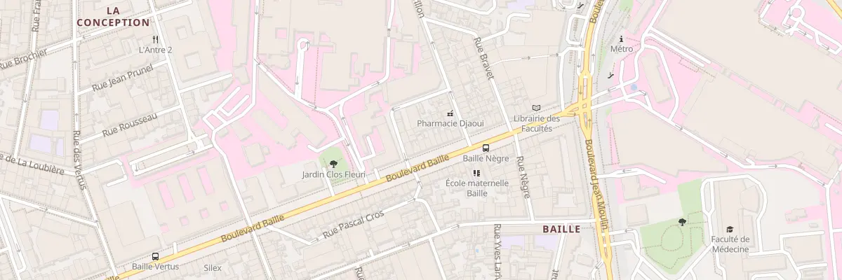 Plan du 155 Bd Baille à Marseille 5e Arrondissement