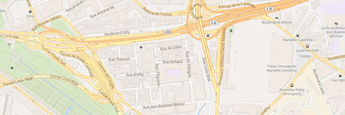 Plan du 11 Rue rolland à Marseille 10e Arrondissement