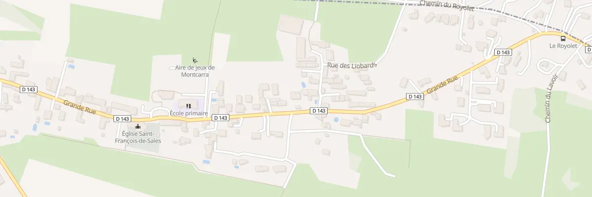 Plan du 599 Vc Grande Rue à Montcarra