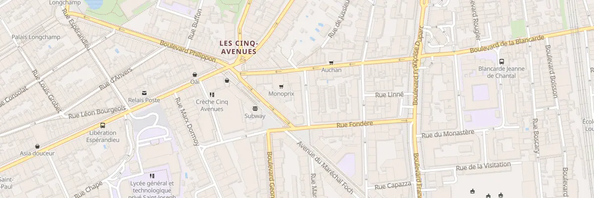 Plan du 6 Rue Marechal Fayolle à Marseille 4e Arrondissement
