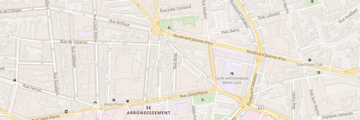 Plan du 158 Rue du camas à Marseille 5e Arrondissement