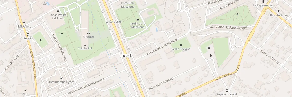 Plan du 261 Bd Michelet à Marseille 9e Arrondissement