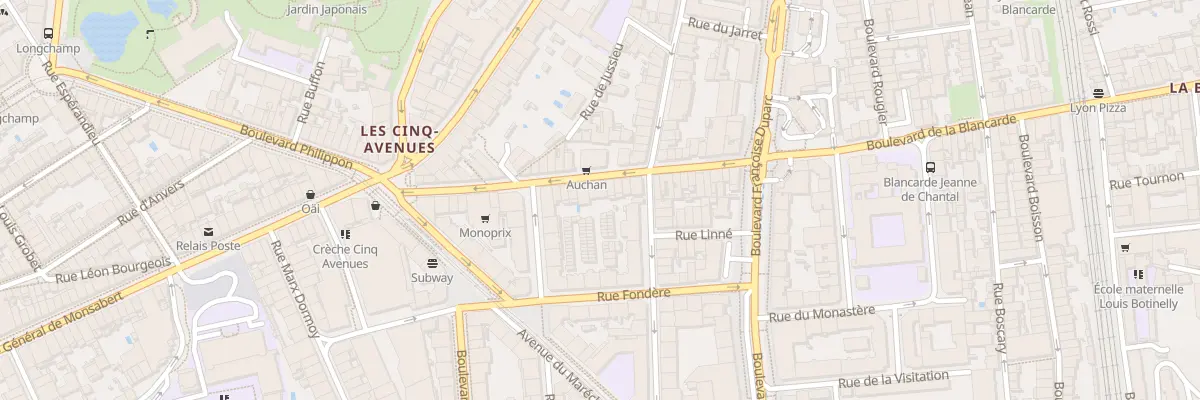 Plan du 36 Bd Blancarde à Marseille 4e Arrondissement