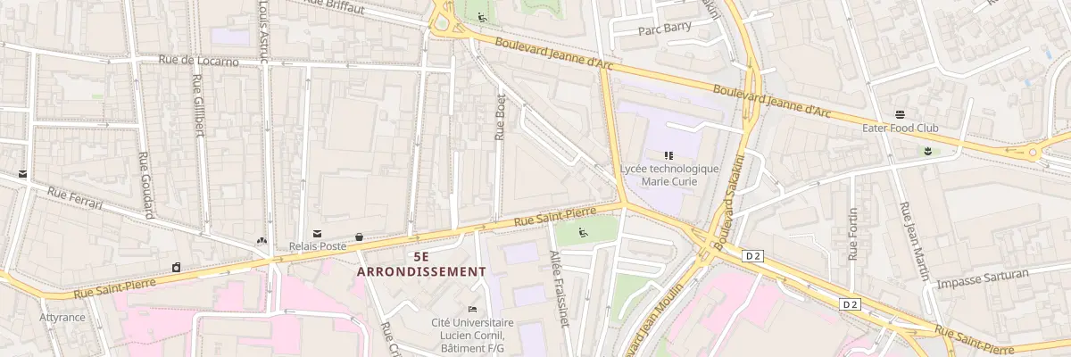 Plan du 164 Rue du camas à Marseille 5e Arrondissement