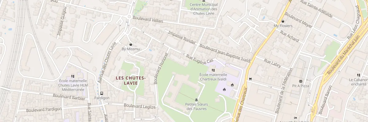 Plan du 19 Rue eugene cas à Marseille 4e Arrondissement