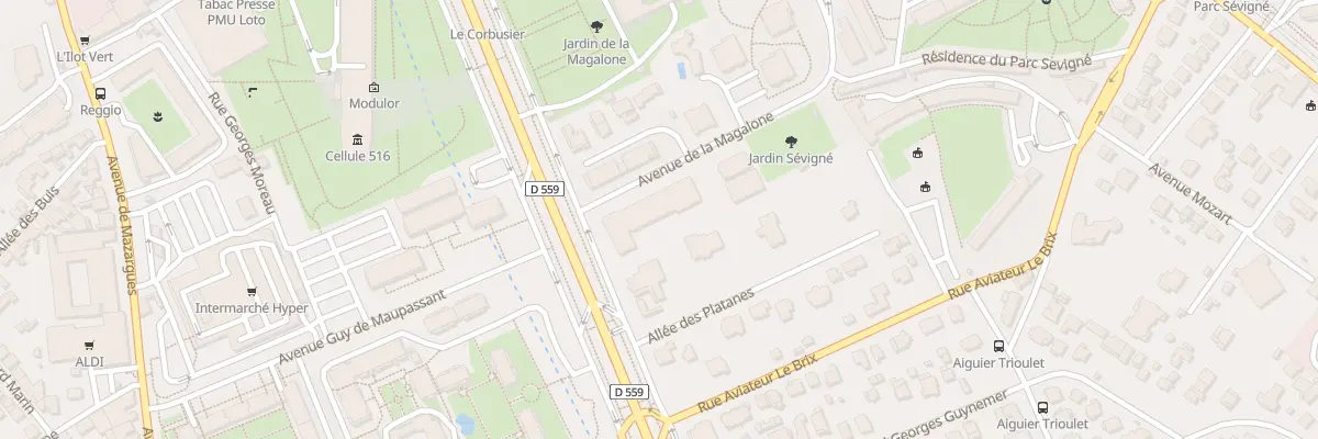 Plan du 263 Bd Michelet à Marseille 9e Arrondissement