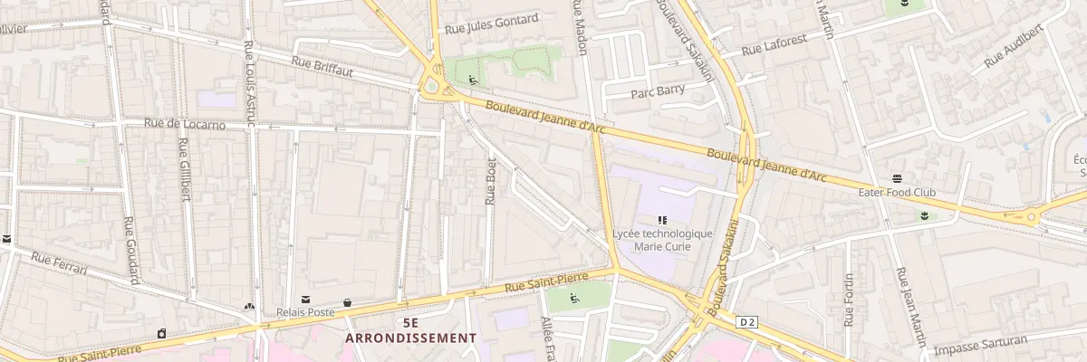 Plan du 179 Rue du camas à Marseille 5e Arrondissement