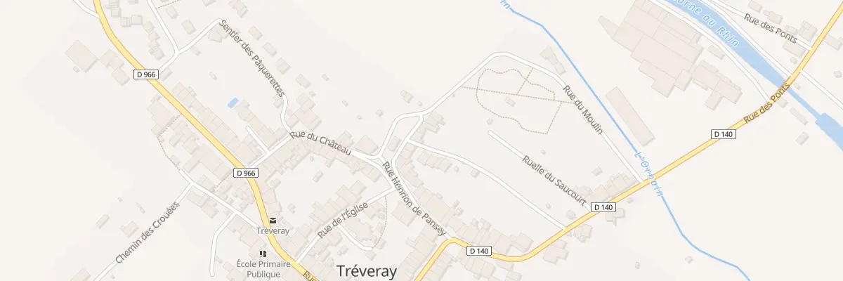 Plan du 2 Pl de la Gare à Tréveray