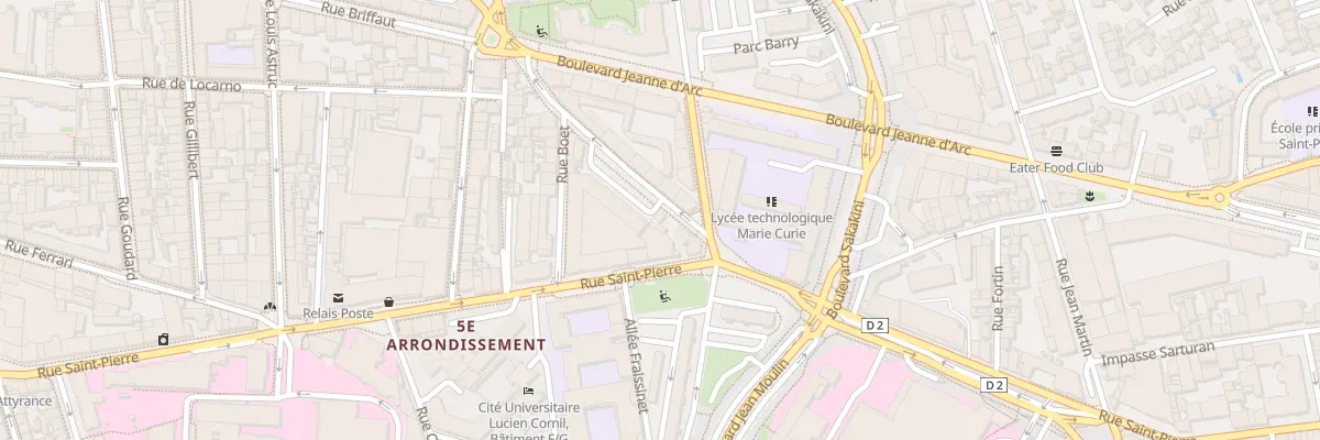 Plan du 168 Rue du camas à Marseille 5e Arrondissement