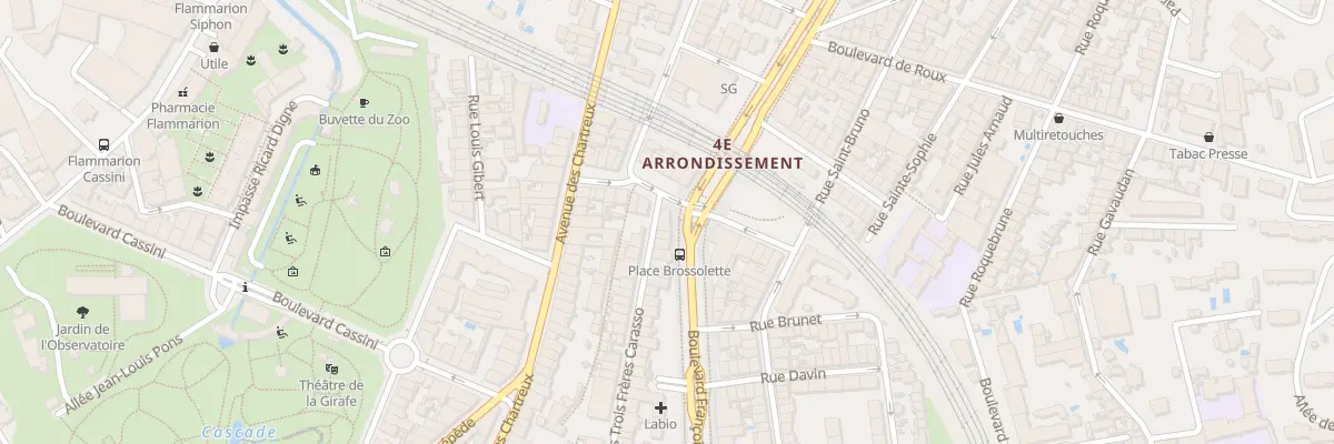 Plan du 84 Rue Trois Freres Carasso à Marseille 4e Arrondissement