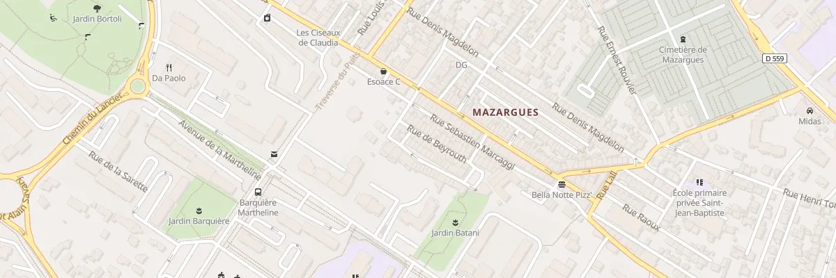 Plan du 8 Rue de beyrouth à Marseille 9e Arrondissement