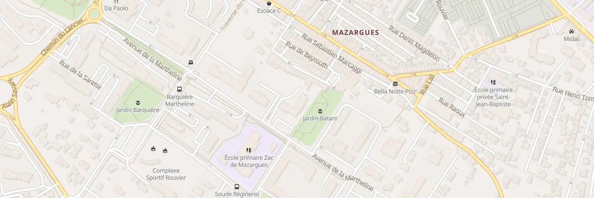 Plan du 33 Av de la Martheline à Marseille 9e Arrondissement
