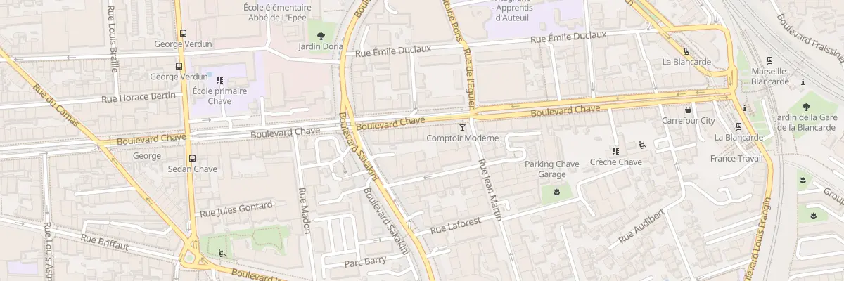 Plan du 258 Bd Chave à Marseille 5e Arrondissement