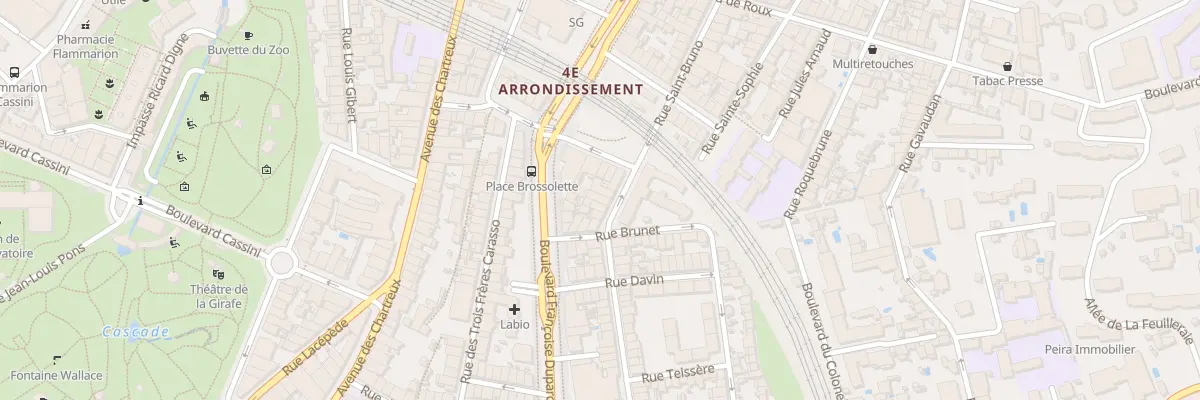 Plan du 7 Rue saint bruno à Marseille 4e Arrondissement