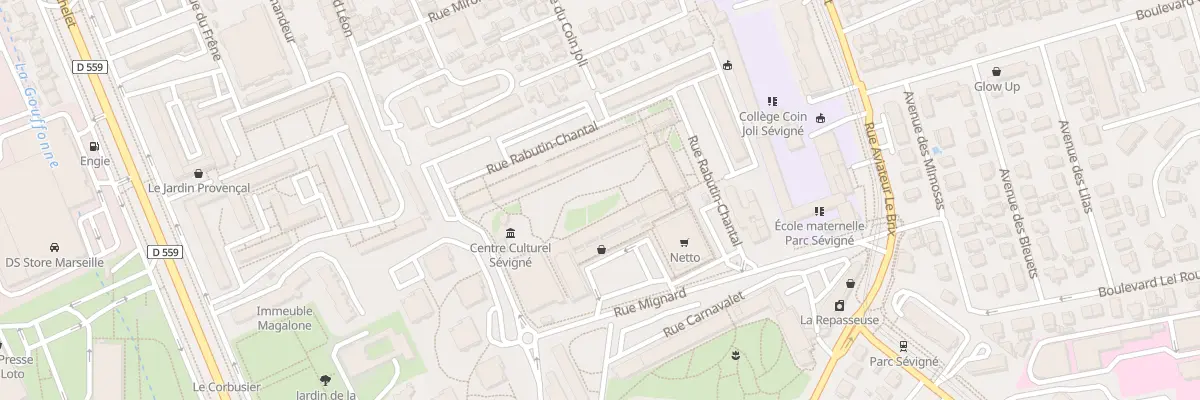 Plan du 6 Rue rabutin chantal à Marseille 9e Arrondissement