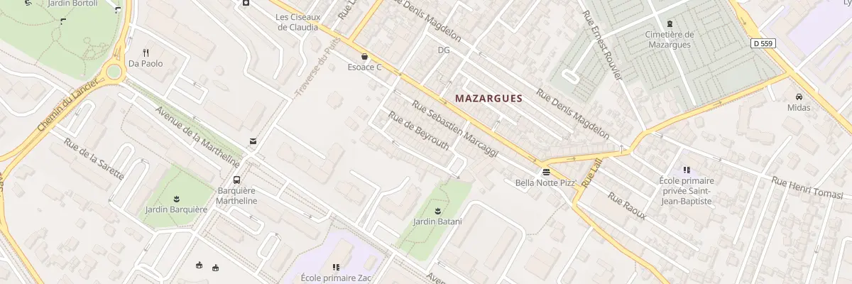Plan du 20 Rue de beyrouth à Marseille 9e Arrondissement