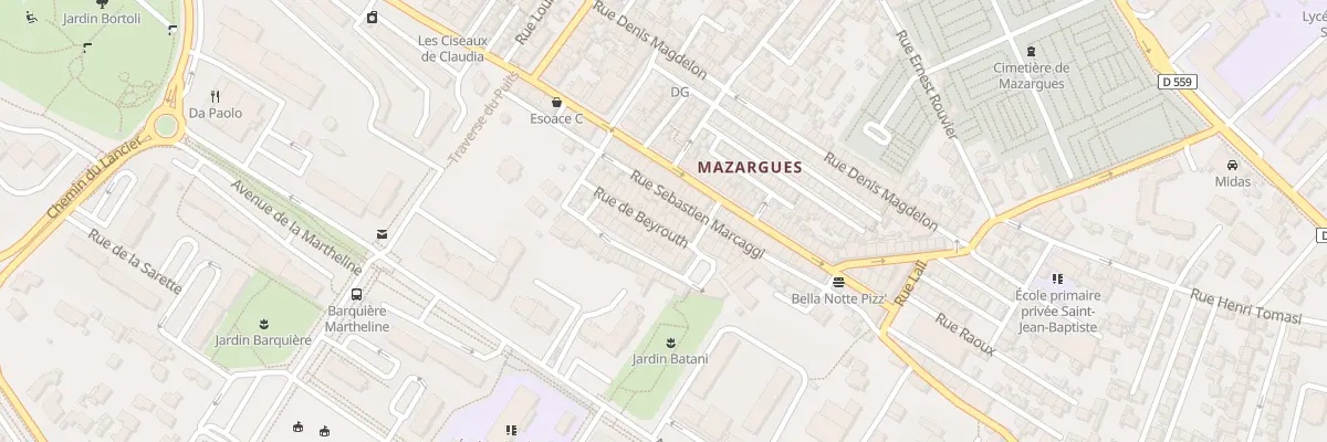 Plan du 21 Rue de beyrouth à Marseille 9e Arrondissement