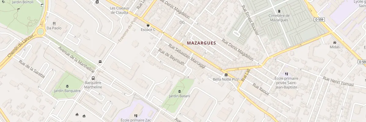 Plan du 27 Rue de beyrouth à Marseille 9e Arrondissement