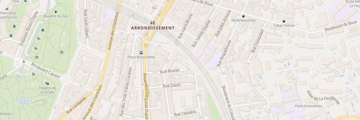 Plan du 17 Rue brunet à Marseille 4e Arrondissement