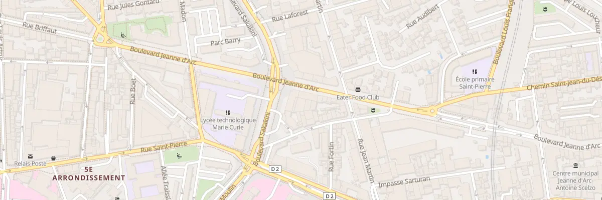 Plan du 50 Bd Jeanne d’Arc à Marseille 5e Arrondissement