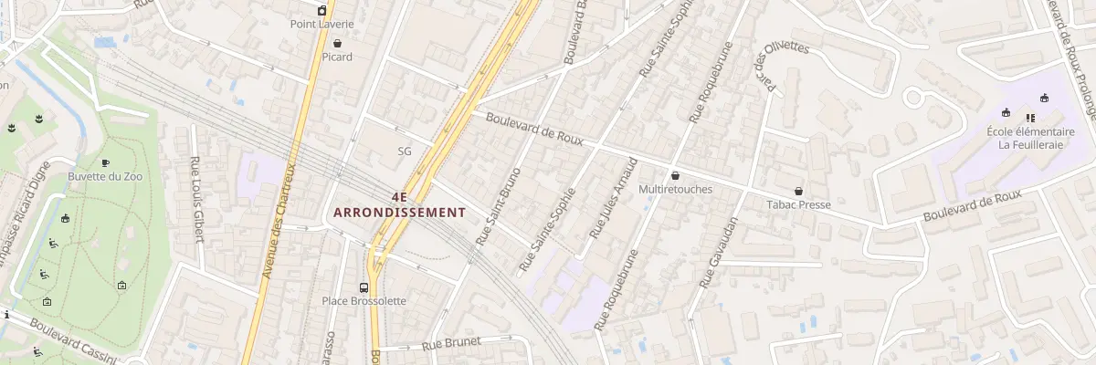 Plan du 28 Rue saint bruno à Marseille 4e Arrondissement