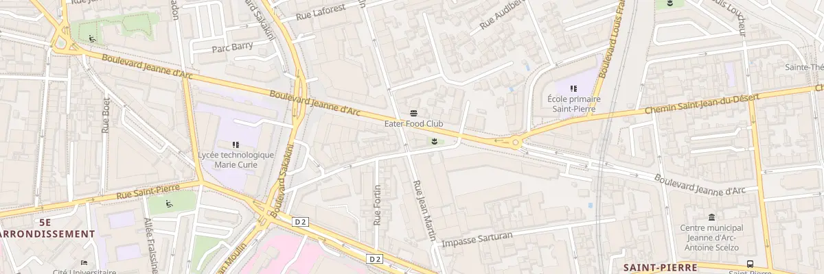 Plan du 64 Bd Jeanne d’Arc à Marseille 5e Arrondissement