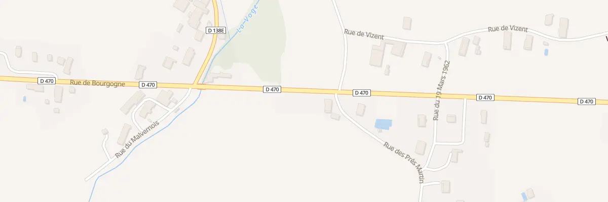 Plan du 2 Rue des Prés Martin à Cosges