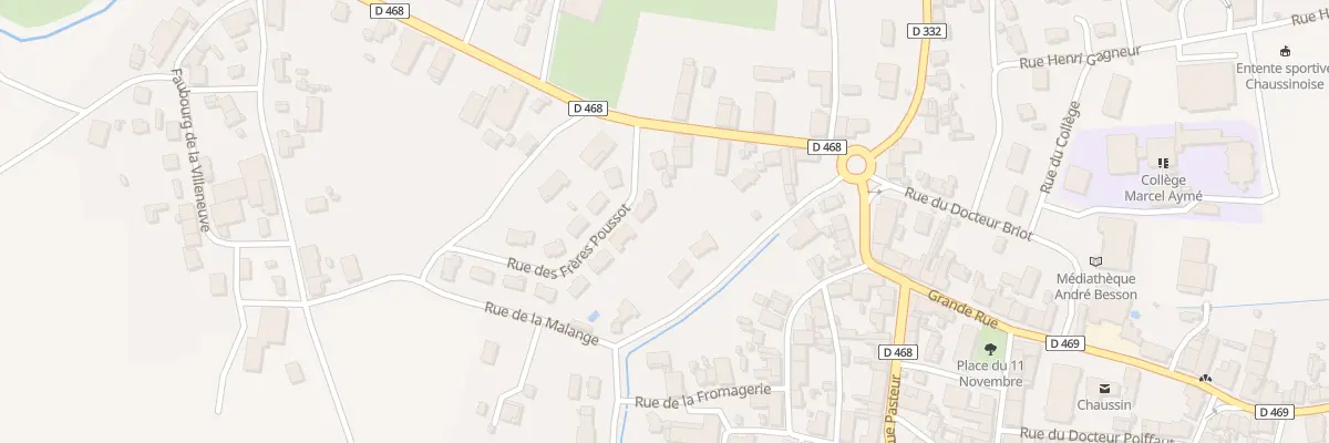 Plan de Meix de la Villeneuve à Chaussin