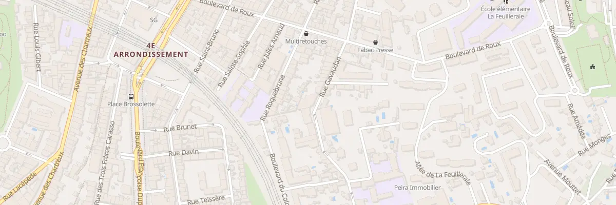 Plan du 20 Rue gavaudan à Marseille 4e Arrondissement