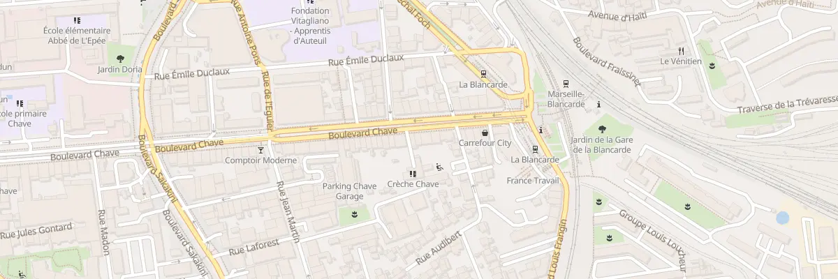Plan du 316 Bd Chave à Marseille 5e Arrondissement