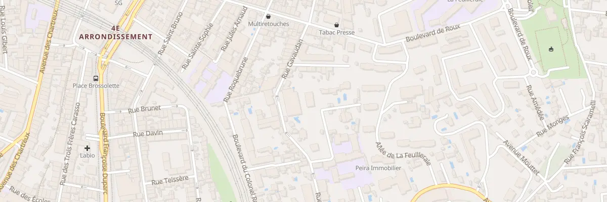 Plan du 32 Rue poucel à Marseille 4e Arrondissement