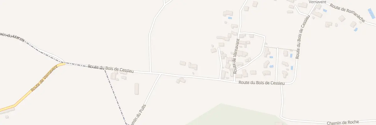 Plan du 74 Rte du Bois de Cessieu à Rochetoirin