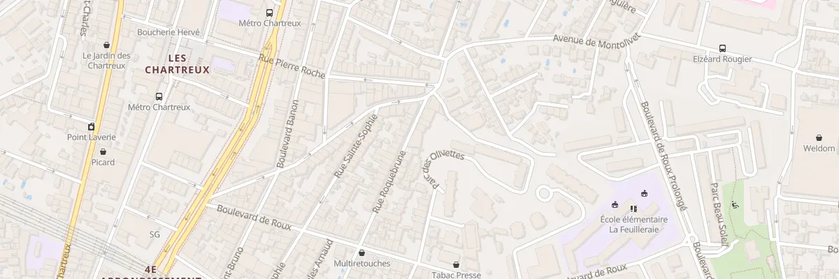 Plan du 82 Rue roquebrune à Marseille 4e Arrondissement