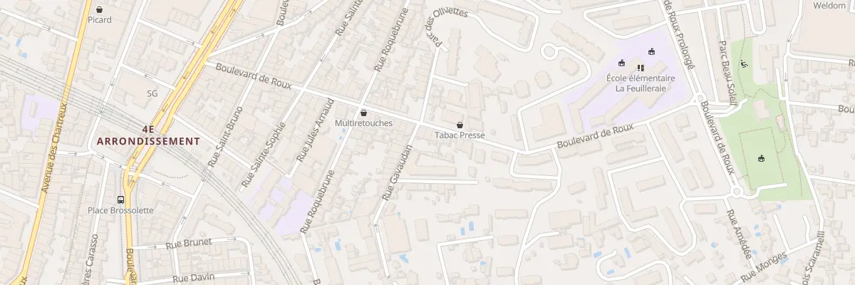 Plan du 56A Bd de Roux à Marseille 4e Arrondissement