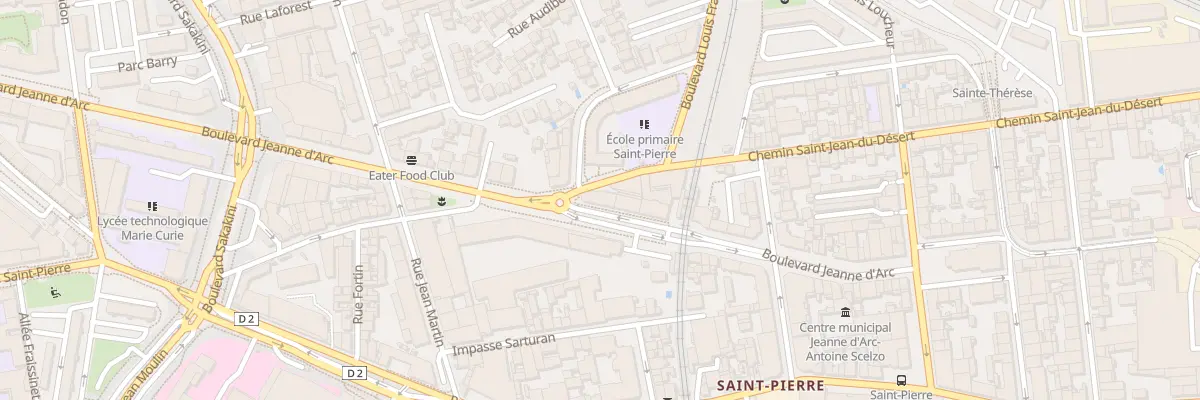 Plan du 93 Bd Jeanne d’Arc à Marseille 5e Arrondissement