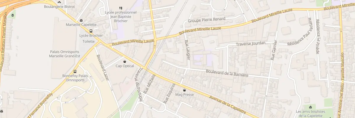 Plan du 1 Rue laugier à Marseille 10e Arrondissement